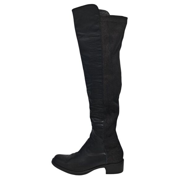 Sesto Meucci Leather Riding Slouchy Knee High Phyton Print Gothic Boots Size 7 - Picture 5 of 15